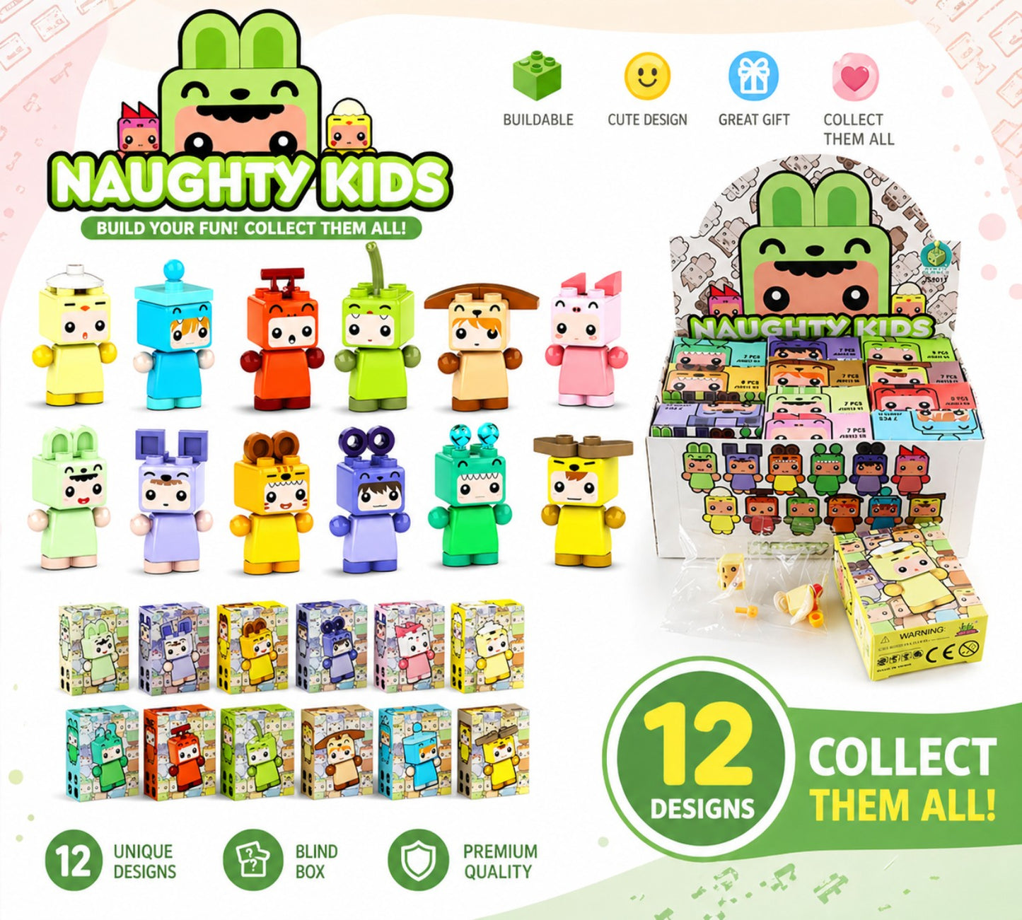Naughty Kids Buildable Blind Box Figure