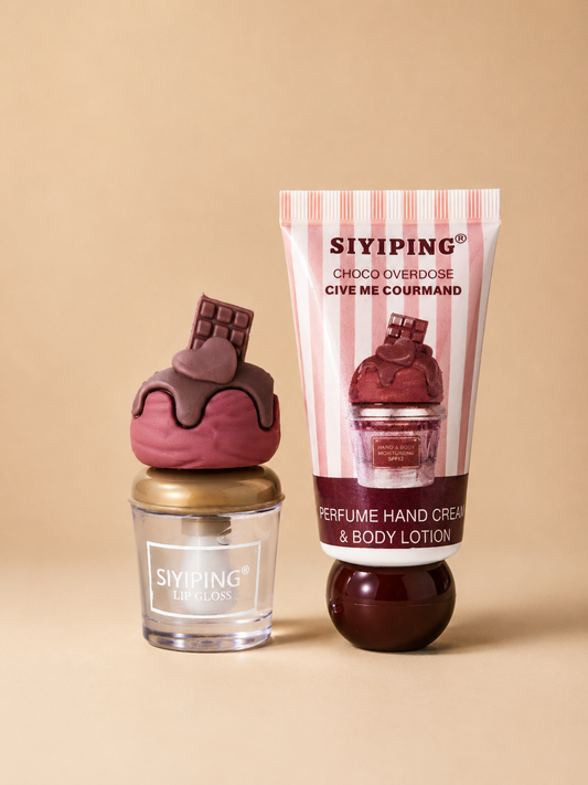 SIYIPING - Lip Gloss & Body Lotion Set