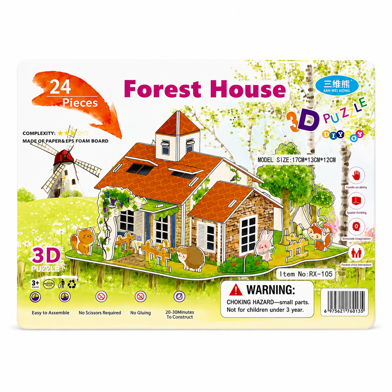 Forest House 3D Puzzle – 24 Pieces