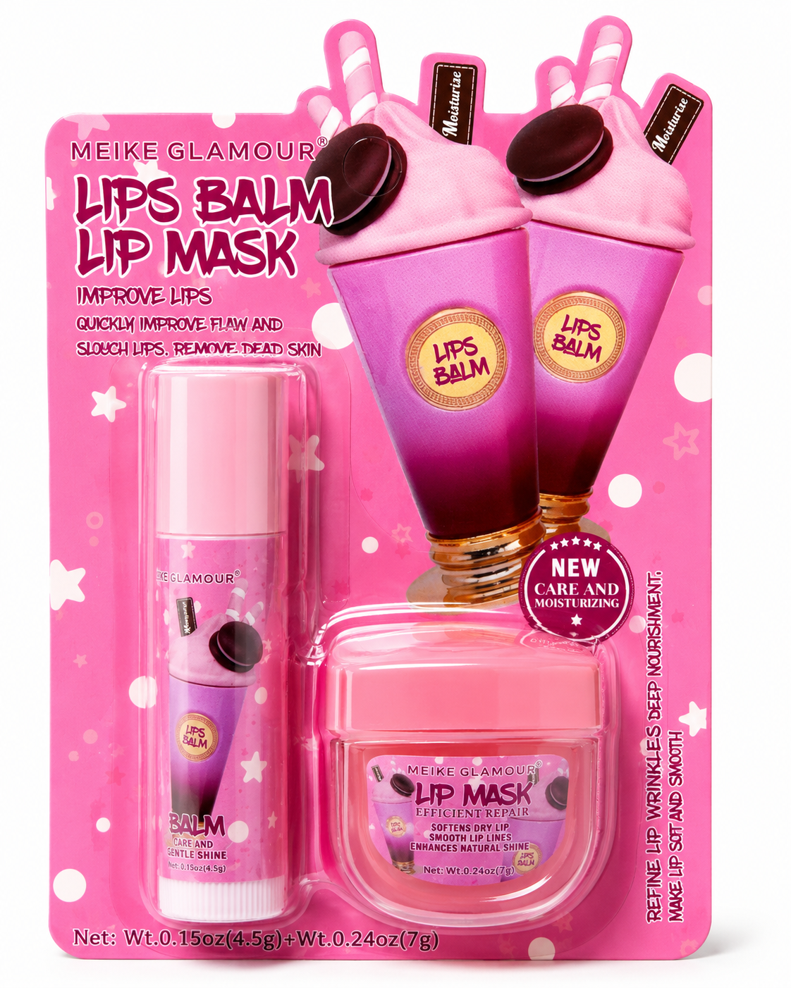 MEIKE GLAMOUR - Lip Balm & Lip Mask Set