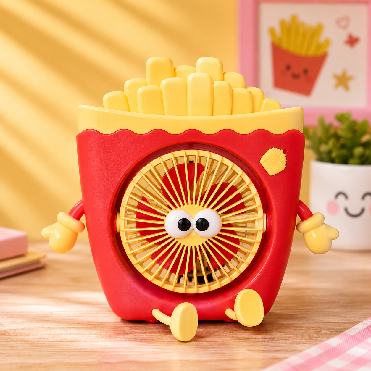 Cartoon French Fries Mini Fan