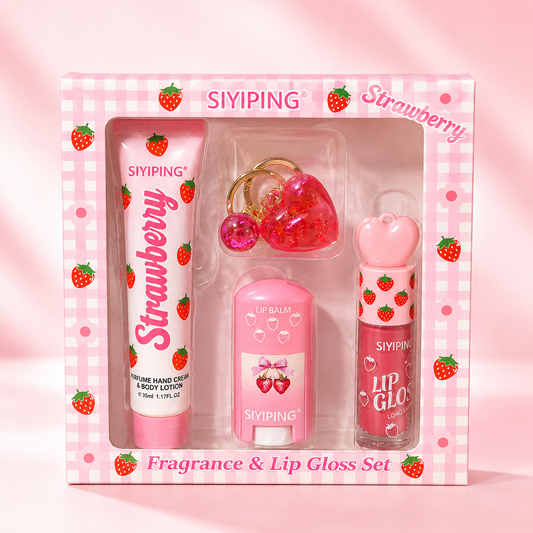 SIYIPING - Strawberry Fragrance & Lip Care Set