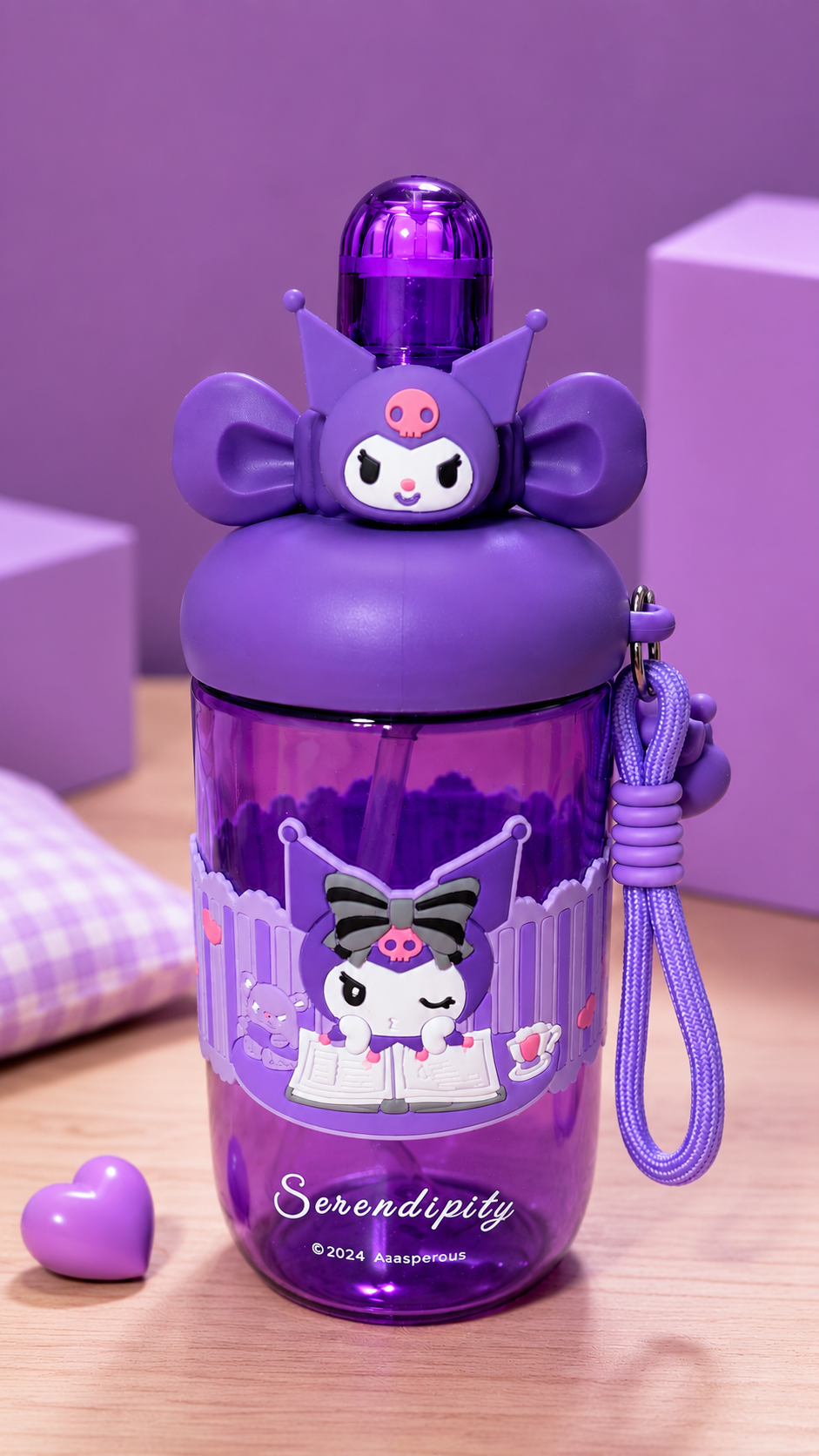 Character-Inspired Straw Water Bottle