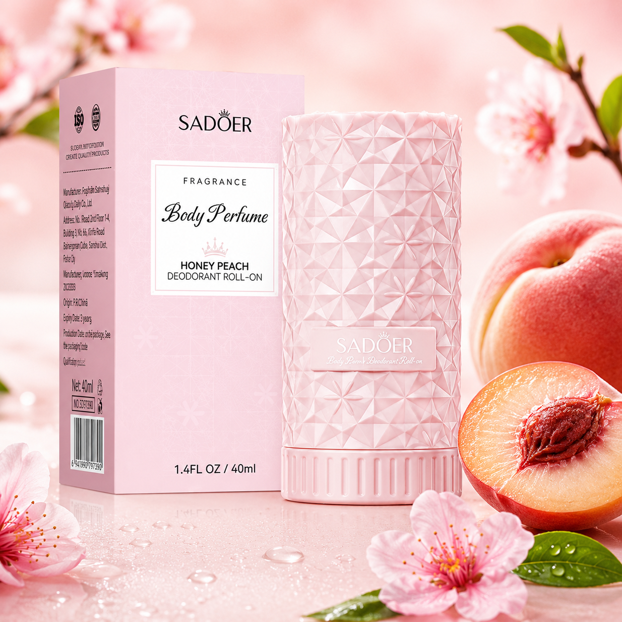 SADOER - Honey Peach Deodorant Roll-On