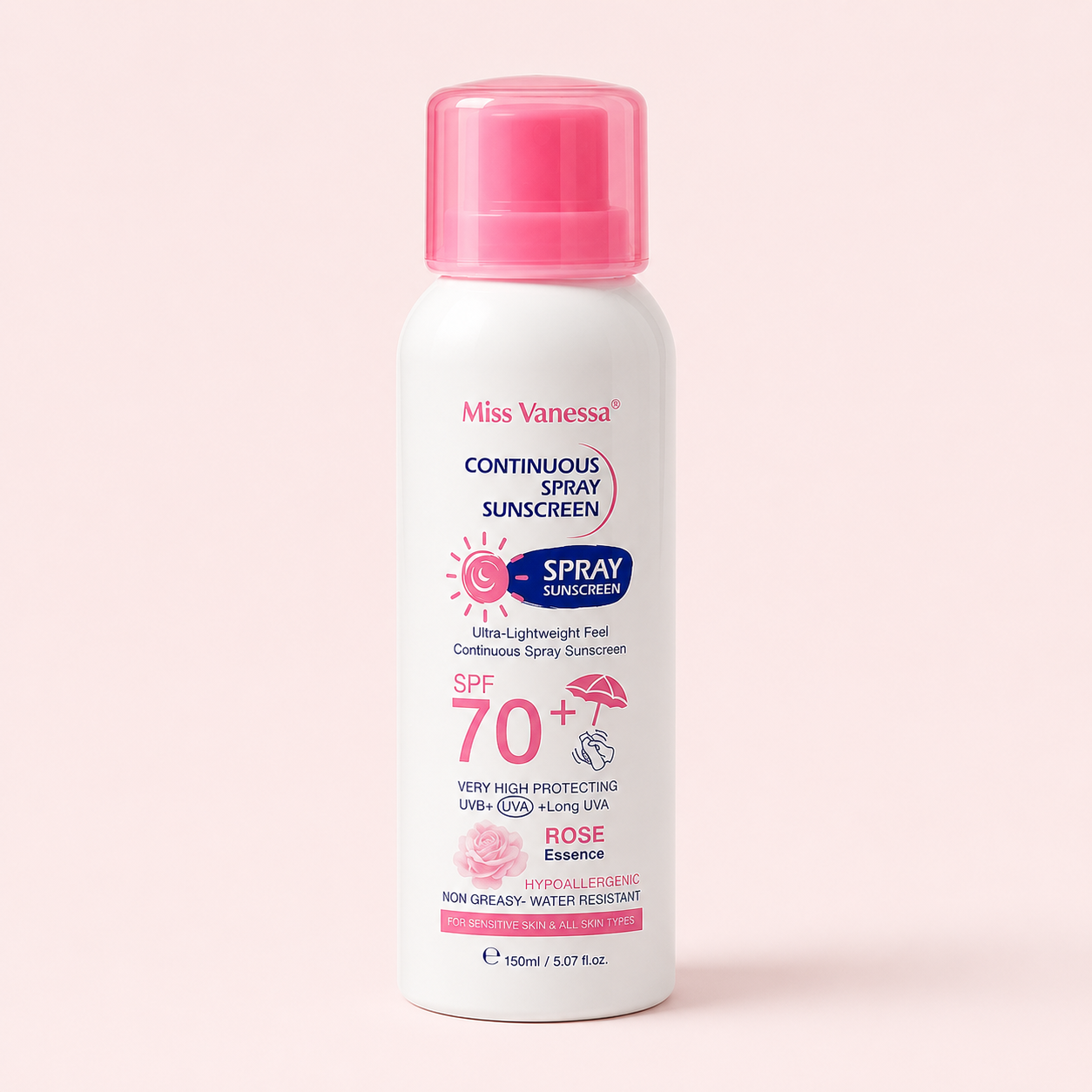MISS VANESSA - Rose Continuous Spray Sunscreen SPF 70+