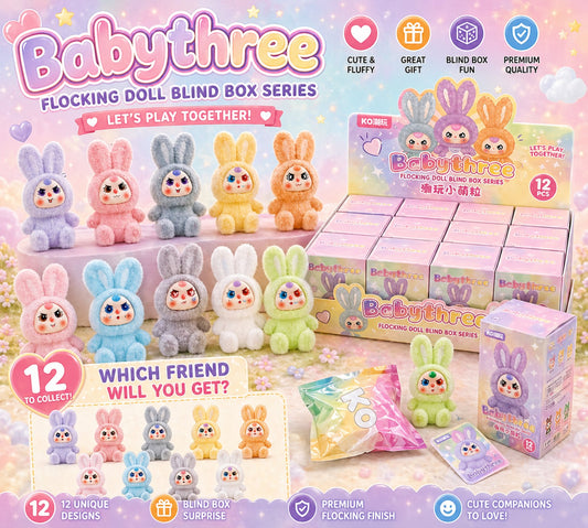 Babythree Flocking Doll Blind Box – Bunny Series