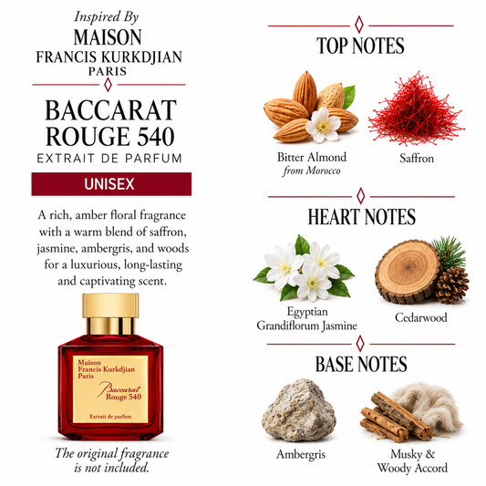 Inspired by Maison Francis Kurkdjian's - Baccarat Rouge 540 Extrait