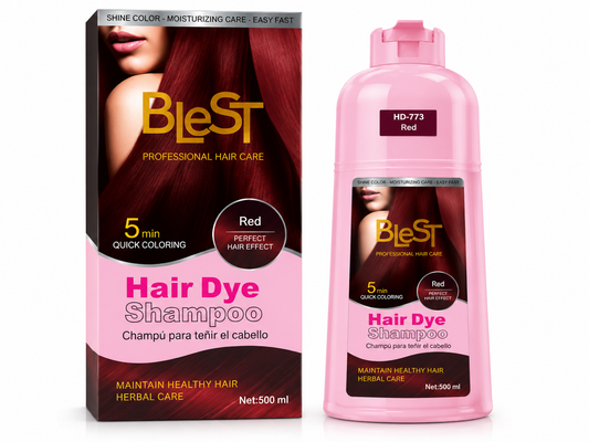 BLEST - Professional Hair Care Hair Dye Shampoo – Red