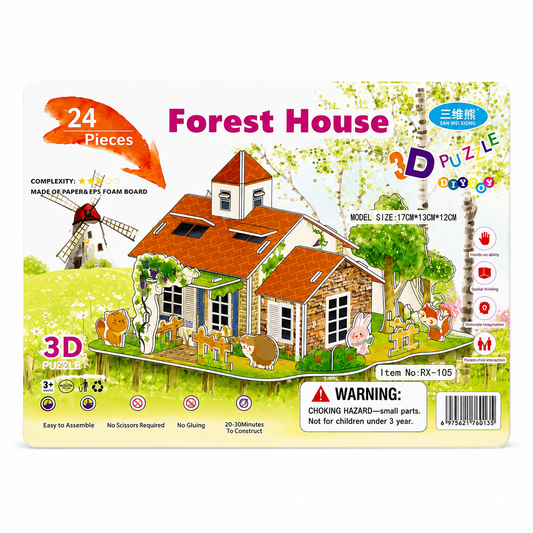 Forest House 3D Puzzle – 24 Pieces