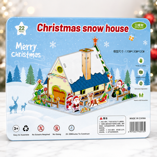 Christmas Snow House 3D Puzzle – 22 Pieces