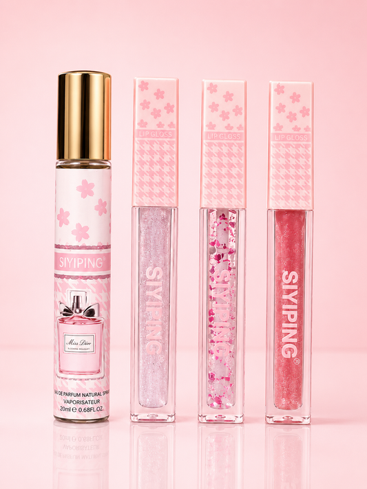 SIYIPING - Miss Dior Inspired Travel Perfume & Lip Gloss Set