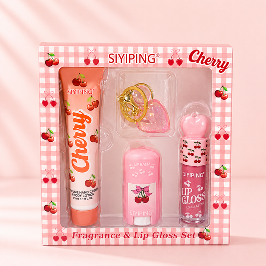 SIYIPING - Cherry Fragrance & Lip Care Set