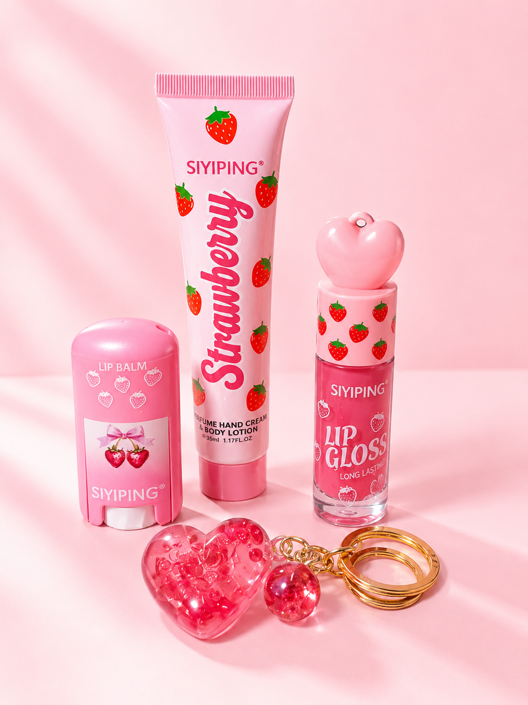SIYIPING - Strawberry Fragrance & Lip Care Set