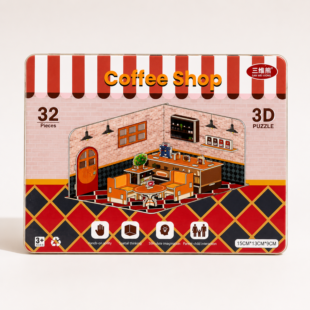 Coffee Shop 3D Puzzle – 32 Pieces