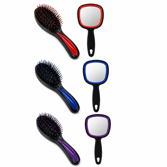 PRETTY - Brush & Mirror Combo Set