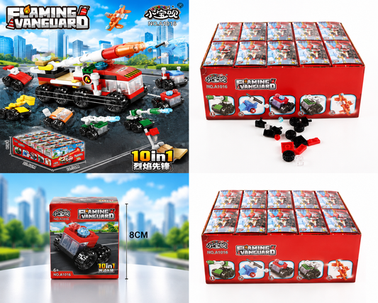 10-in-1 Flaming Vanguard Mystery Building Block Set