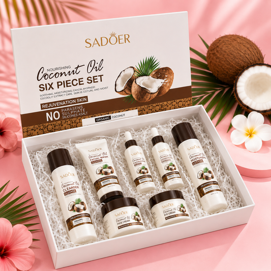 SADOER - Coconut Oil Six-Piece Skincare Set