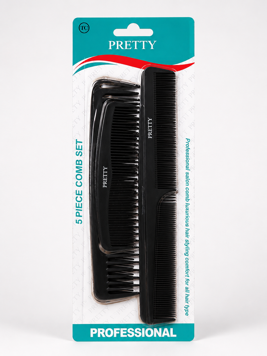 PRETTY - Professional 5 Piece Comb Set