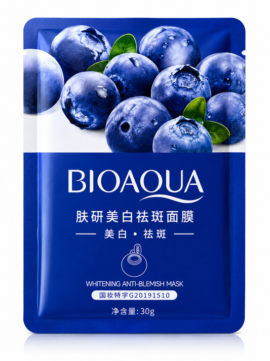 BIOAQUA - Whitening Anti-Blemish Blueberry Facial Mask