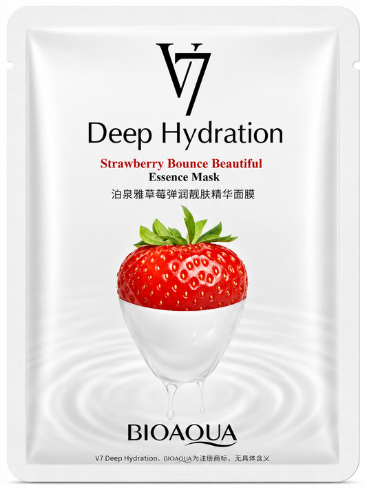 BIOAQUA - V7 Deep Hydration Strawberry Bounce Essence Mask