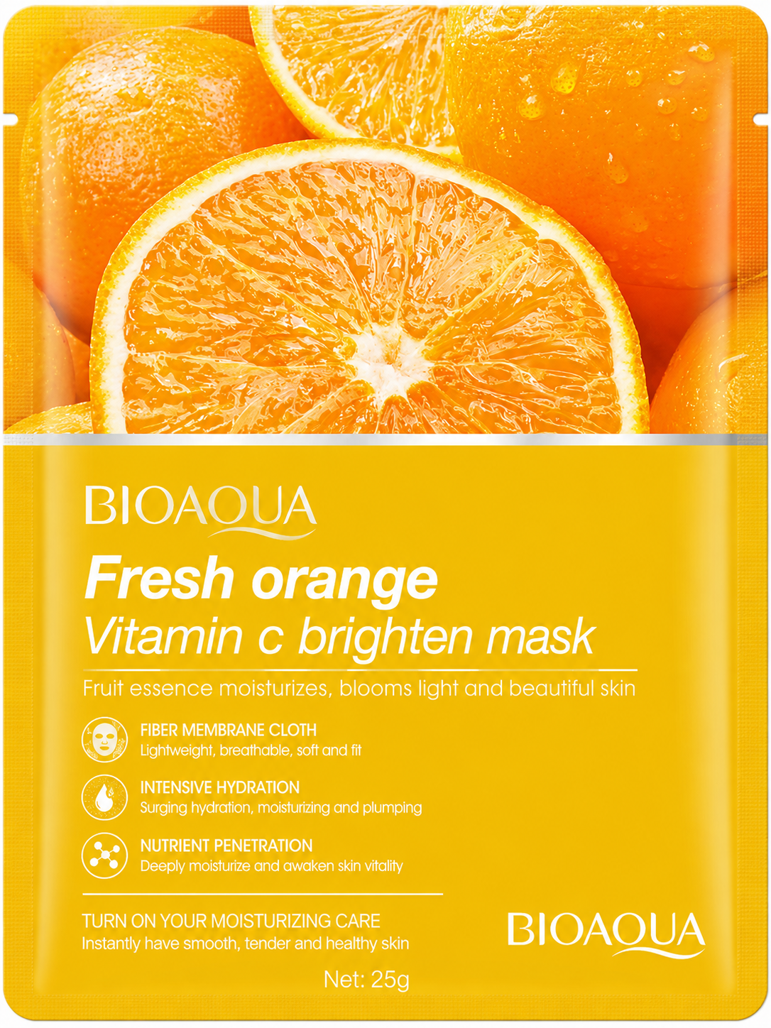 BIOAQUA Fresh Orange Vitamin C Brightening Sheet Mask