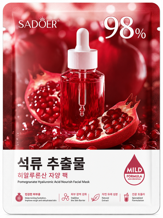 SADOER - Pomegranate Hyaluronic Acid Nourish Facial Mask