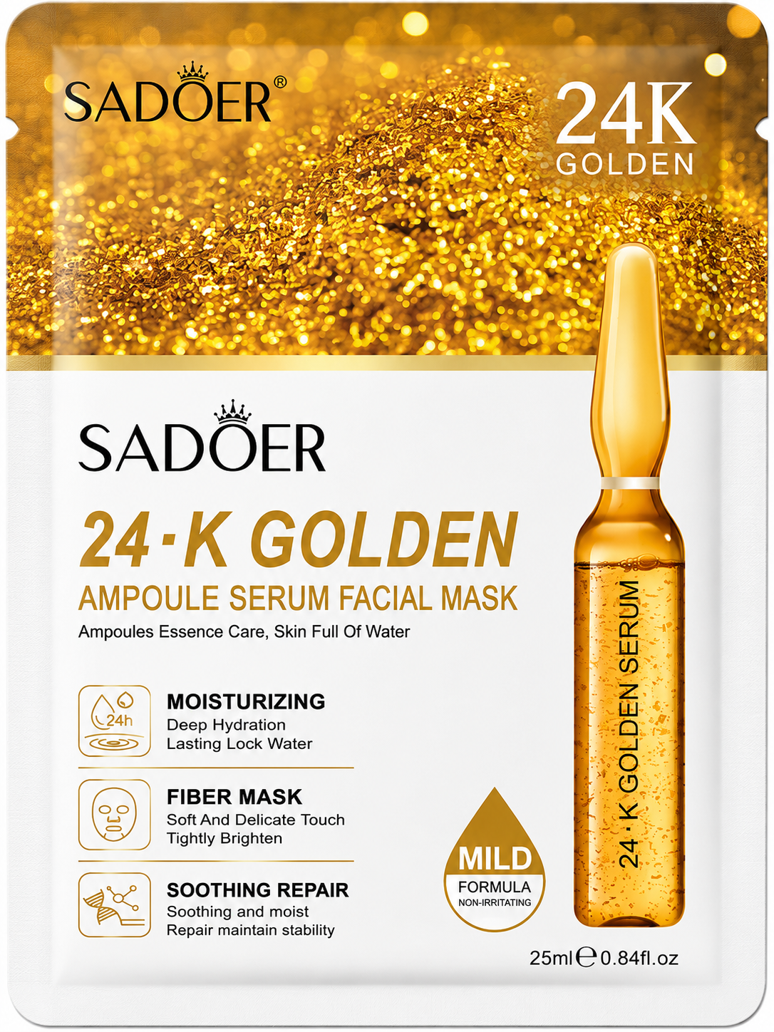 SADOER - 24K Golden Ampoule Serum Facial Mask