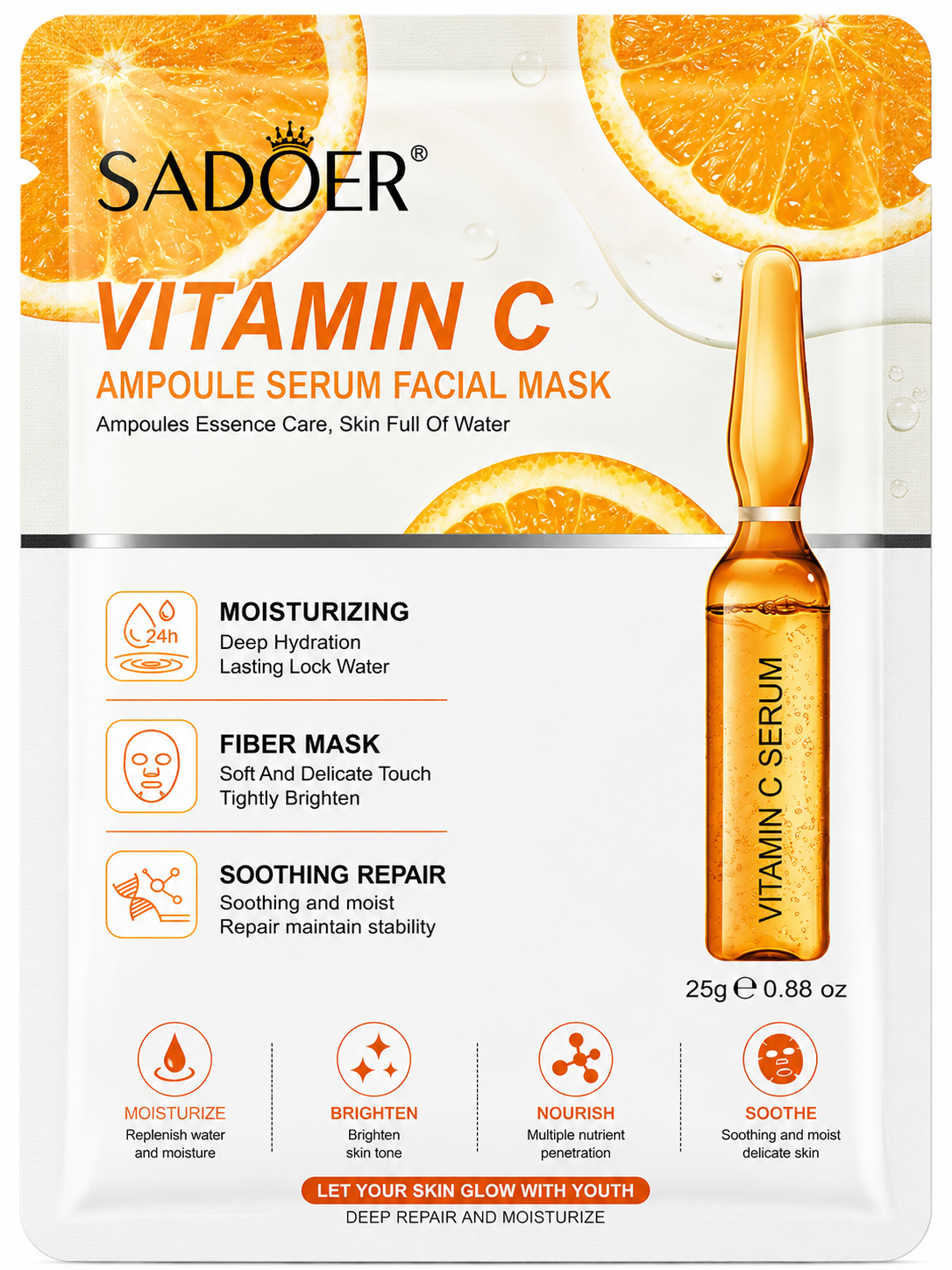 SADOER - Vitamin C Ampoule Serum Facial Mask