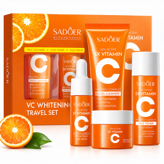 SADOER - 5X Vitamin C Brightening Travel Skincare Set