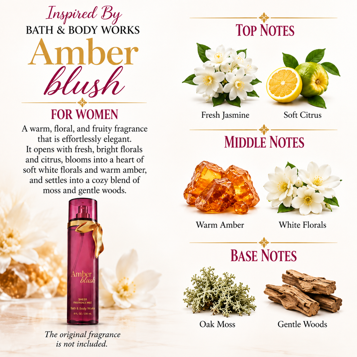 Inspired by Bath & Body Works - Amber Blush