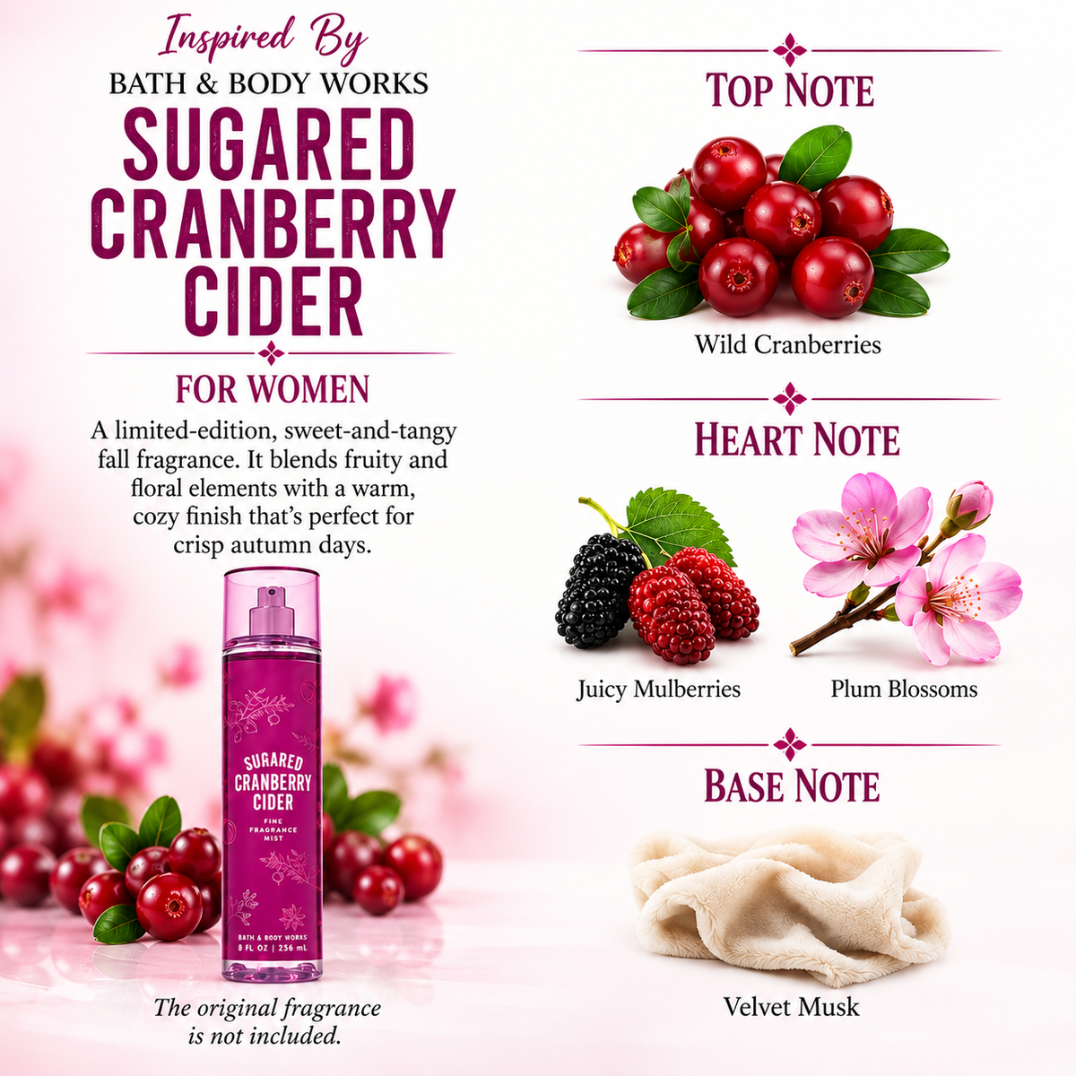 Inspired by Bath & Body Works - Sugared Cranberry Cider