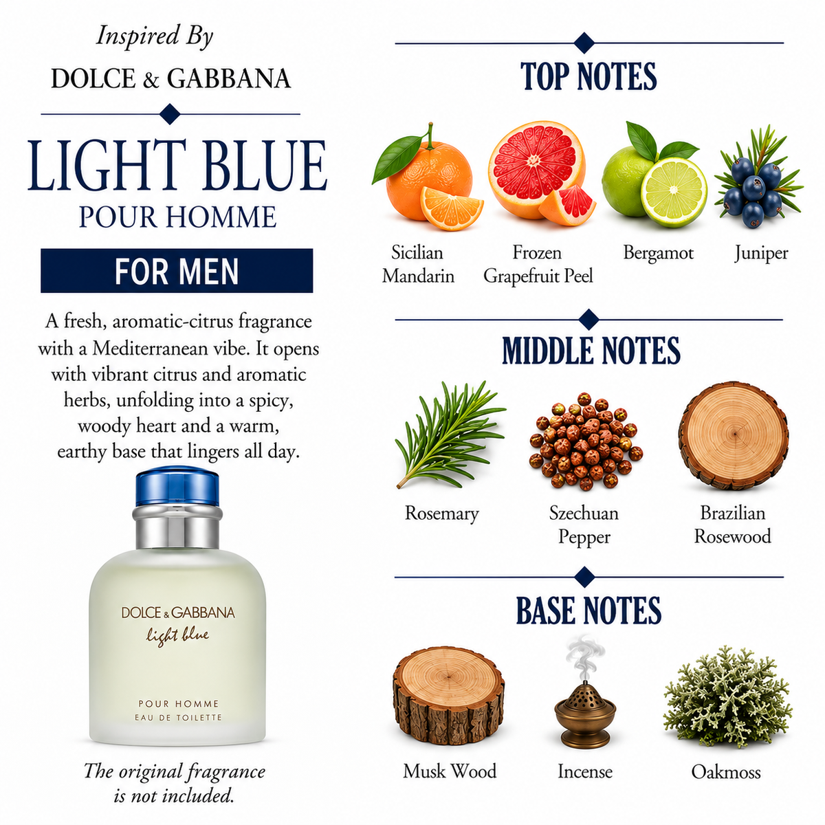 Inspired by Dolce & Gabbana - Light Blue Pour Homme