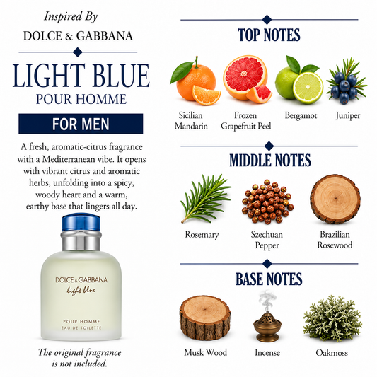 Inspired by Dolce & Gabbana - Light Blue Pour Homme