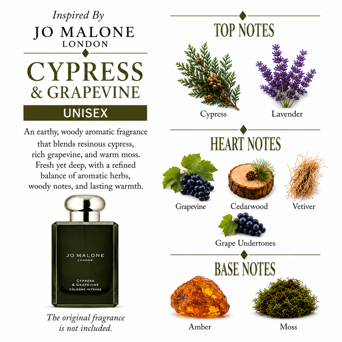 Inspired by Jo Malone - Crypress & Grapevine