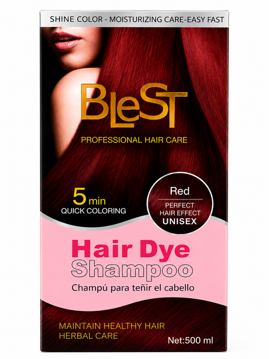 BLEST - Professional Hair Care Hair Dye Shampoo – Red