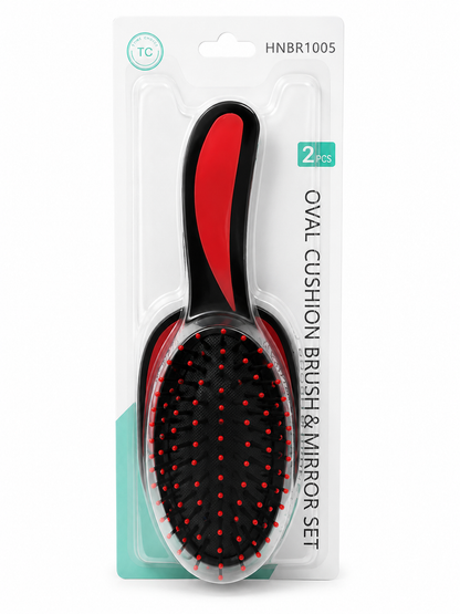 PRETTY - Brush & Mirror Combo Set