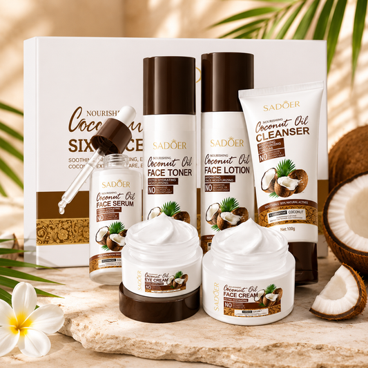 SADOER - Coconut Oil Six-Piece Skincare Set