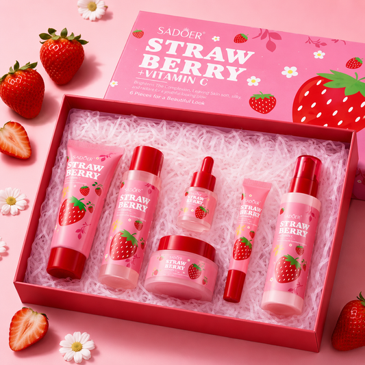 SADOER - Vitamin C Strawberry Six-Piece Skincare Set