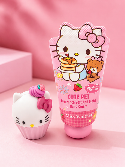 Miss Vanessa - Cute Cat Lip Balm & Hand Cream Set