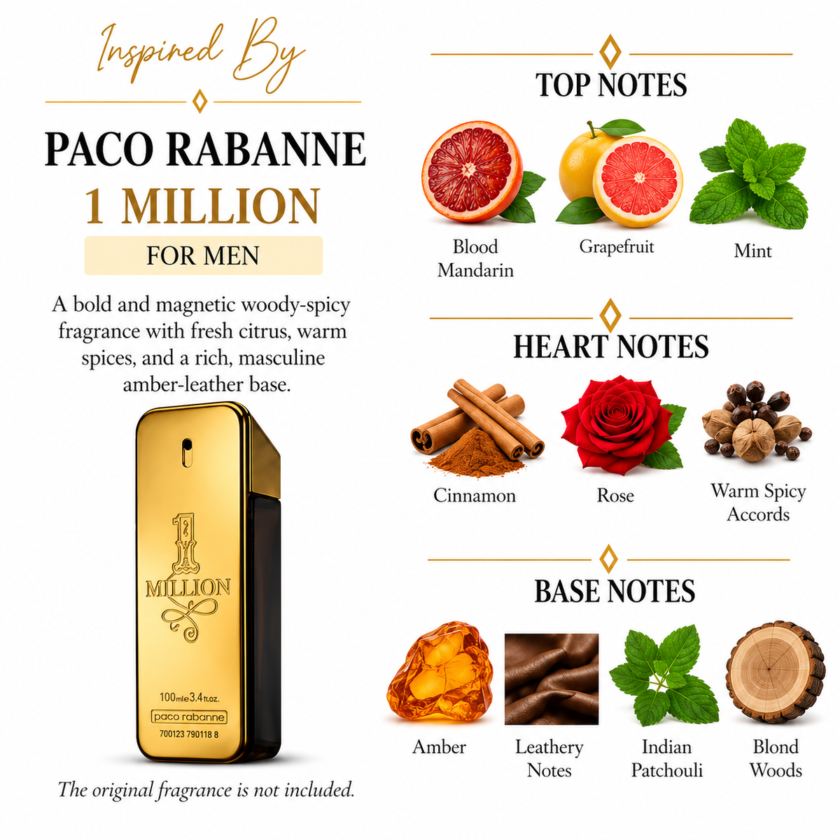Inspired by Paco Rabanne - 1 Million