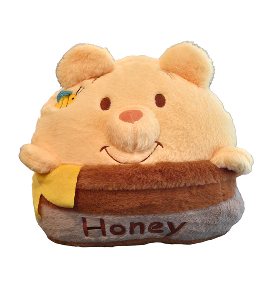 13” Honey Bear Plushie with Hidden Blanket